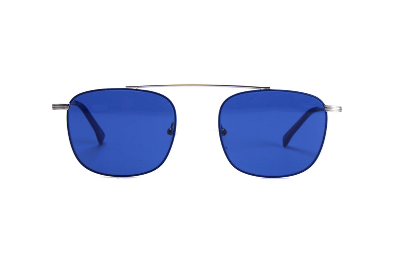 Occhiale da sole con montatura in metallo Fashion di Alta Qualità con lenti colorate EC6040 - BLUE-OUT