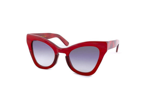 Occhiali a gatto da sole Donna Rosso made in Italy | Amoroma XV Col. IV - BLUE-OUT