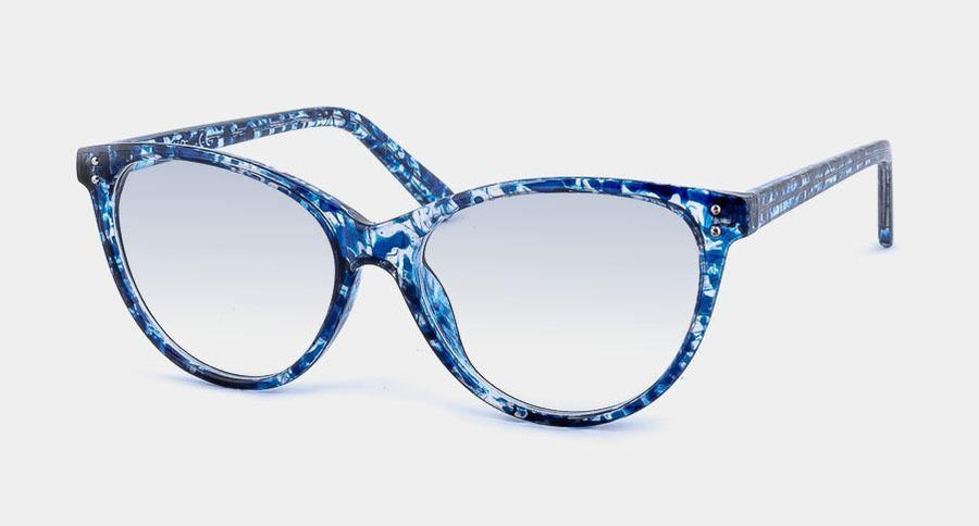 Occhiali Da Lettura Anti-Luce Blu FELRES 0522 – Donna Oversize Rotondi Retrò, Montatura Metallica